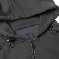BANDEL Zip Hoodie Sleeve Woven Label Charcoal Grey