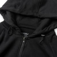 BANDEL Zip Hoodie Sleeve Woven Label Black
