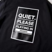 QUIET Sign GOLF CREW NECK Black×White