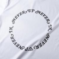 NEVER UP,NEVER IN ROUND DESIGN L/S MOC TEE White