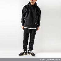 Narrow Embroidery sweatpant  Black