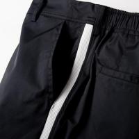 Water Repellent GOLF Pants Short Black×White