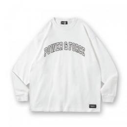 BANDEL　POWER&FORCE ARCH LOGO L/S TEE WHITE
