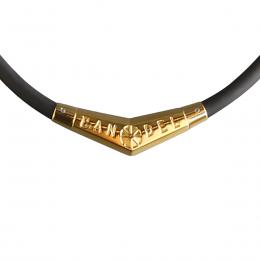 BANDEL Titanium Rubber Necklace Black×Gold