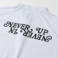 NEVER UP,NEVER IN SYMMETRIC LOGO SMOOTH POLO White