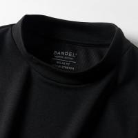 NEVER UP,NEVER IN ROUND DESIGN S/S MOC TEE Black
