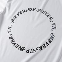 NEVER UP,NEVER IN ROUND DESIGN S/S MOC TEE White