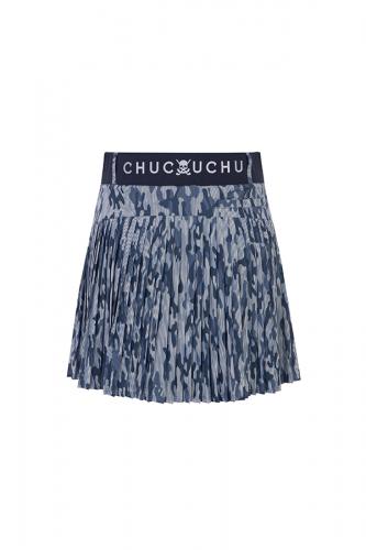 CHUCUCHU バンディングプリーツスカート Camo navy | ゴルフ用品専門