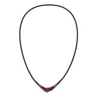 BANDEL Cross Necklace Black×Pink