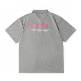 Drymesh XL-LOGO POLO S/S Shirt Grey×Neon Pink