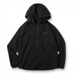 WATER REPELLENT STRETCH HOODED BLOUSON BLACK