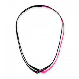 BANDEL Double Necklace　Black × Pink