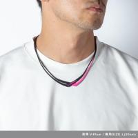 BANDEL Double Necklace　Black × Pink