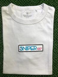 SNIPER TシャツBOXロゴ【WHITE】 Black×Blue (XXLサイズ)