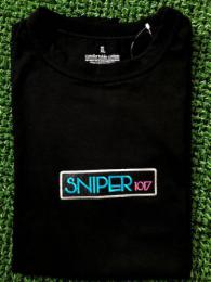 SNIPER TシャツBOXロゴ【BLACK】 Silver×Blue (XLサイズ)