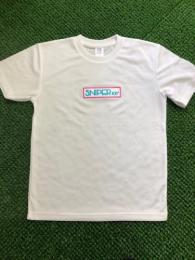 SNIPER ドライTシャツBOXロゴ【WHITE】 Pink×Blue (Sサイズ)
