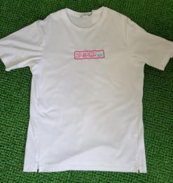 SNIPER Tシャツ刺繍BOXロゴ【WHITE】 Pink×Pink (Sサイズ)