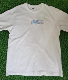 SNIPER Tシャツ刺繍BOXロゴ【WHITE】 Silver×Blue (XLサイズ)