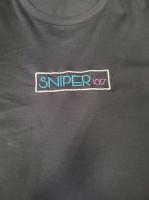 SNIPER Tシャツ刺繍BOXロゴ【BLACK】 Gold×Blue (Mサイズ)