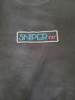 SNIPER Tシャツ刺繍BOXロゴ【BLACK】 Silver×Blue (Mサイズ)