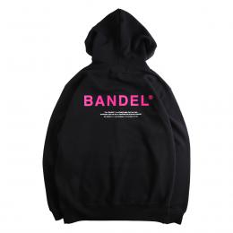 BANDEL GHOST XL-LOGO Hoodie   Black×Neon Pink
