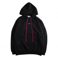 BANDEL GHOST XL-LOGO Hoodie   Black×Neon Pink