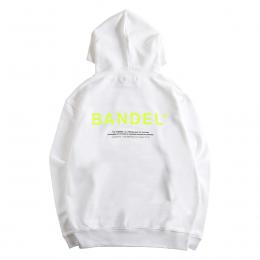 BANDEL GHOST Hoodie  XL-LOGO  White×Neon Yellow