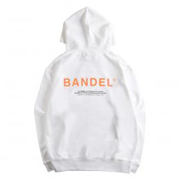 BANDEL GHOST Hoodie  XL-LOGO  White×Neon Orange