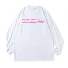 Long Sleeve T GHOST concept notes White×Neon Pink