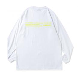Long Sleeve T GHOST concept notes White×NeonYellow