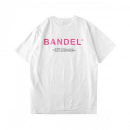 BANDEL GHOST Short Sleeve T White×Neon Pink