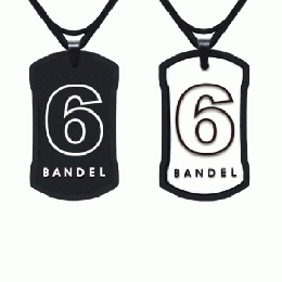  BANDEL Number Necklace NO.6 Black×White