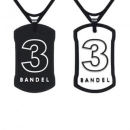  BANDEL Number Necklace NO.3 Black×White